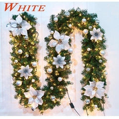 Pre-Lit Christmas Garland & Wreath Decorations