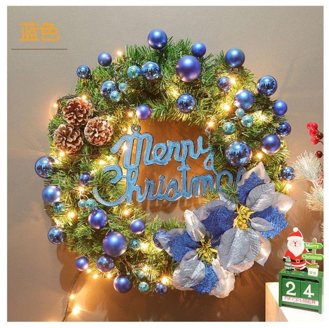 Pre-Lit Christmas Garland & Wreath Decorations