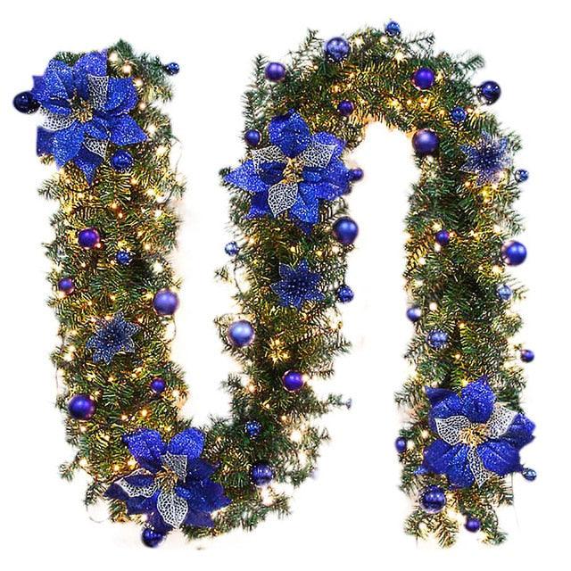 Pre-Lit Christmas Garland & Wreath Decorations