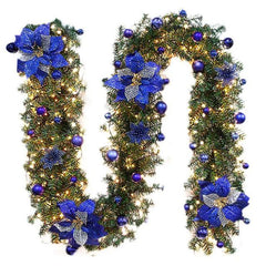 Pre-Lit Christmas Garland & Wreath Decorations
