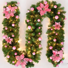 Pre-Lit Christmas Garland & Wreath Decorations