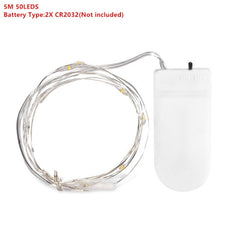 Silver Wire LED Fairy String Lights
