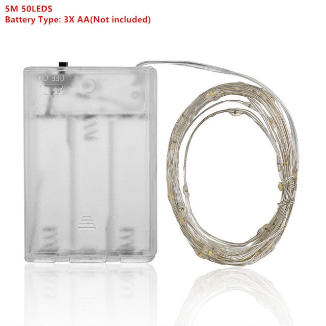 Silver Wire LED Fairy String Lights