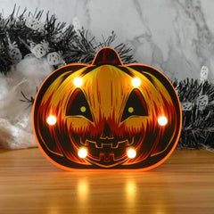 Pumpkin and Spider Halloween Lights