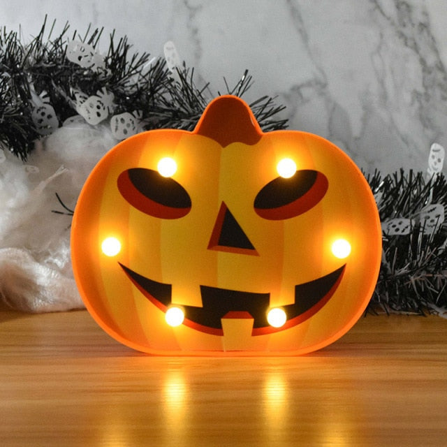 Pumpkin and Spider Halloween Lights