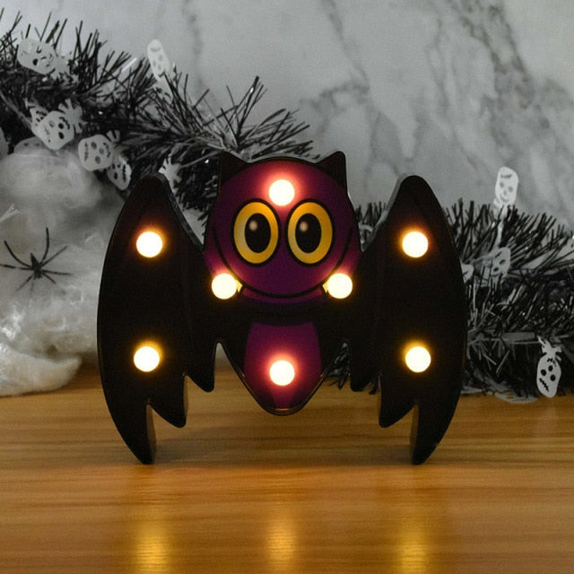 Pumpkin and Spider Halloween Lights