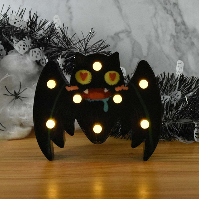 Pumpkin and Spider Halloween Lights
