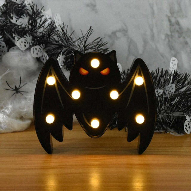 Pumpkin and Spider Halloween Lights