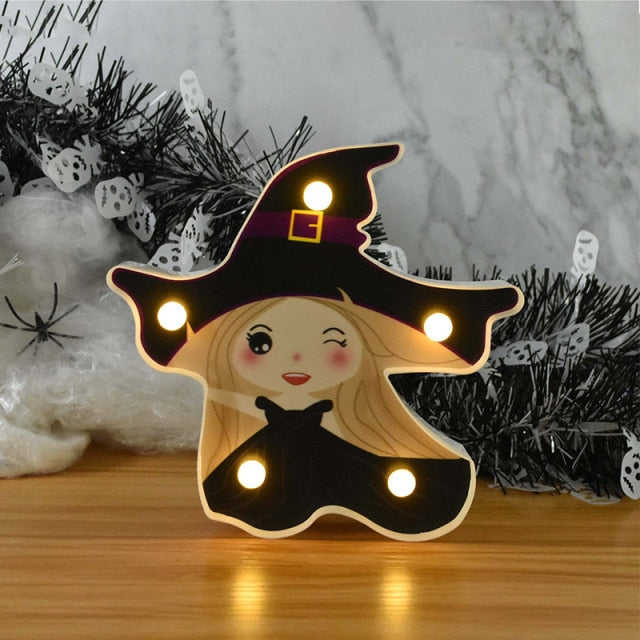 Pumpkin and Spider Halloween Lights