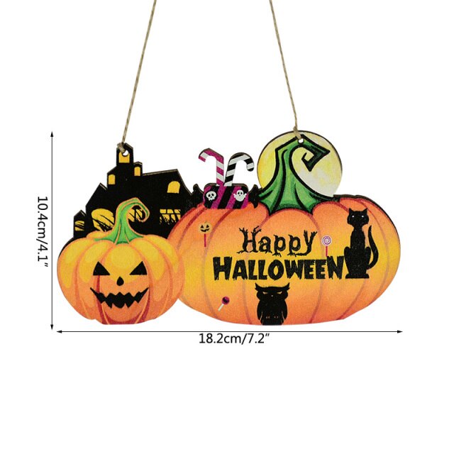 Wooden Pendant Ornaments for Halloween