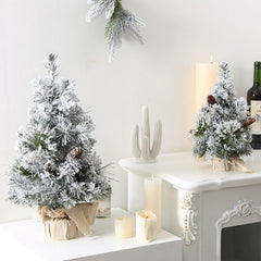 Snow-Flocked Tabletop Christmas Tree