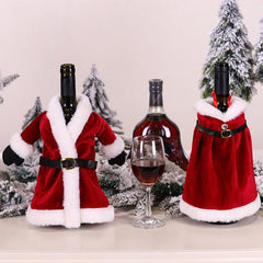 Christmas Santa Themed Wine Bottle Cover
