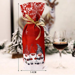 Christmas Santa Themed Wine Bottle Cover