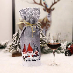 Christmas Santa Themed Wine Bottle Cover