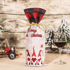 Christmas Santa Themed Wine Bottle Cover