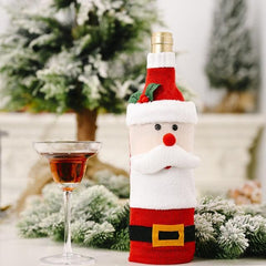 Christmas Santa Themed Wine Bottle Cover