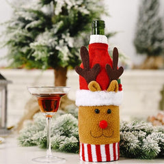 Christmas Santa Themed Wine Bottle Cover