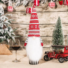 Christmas Santa Themed Wine Bottle Cover