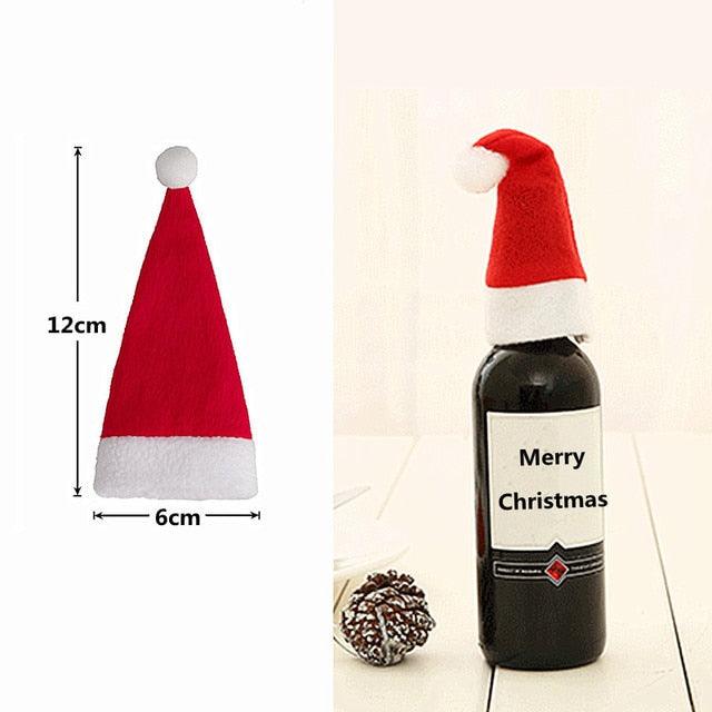 Christmas Santa Themed Wine Bottle Cover