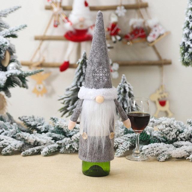 Christmas Santa Themed Wine Bottle Cover