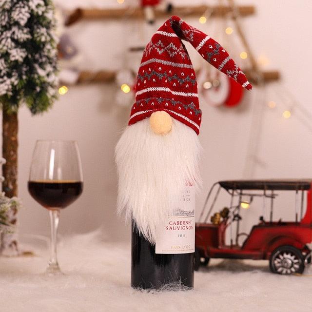 Christmas Santa Themed Wine Bottle Cover