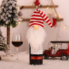 Christmas Santa Themed Wine Bottle Cover