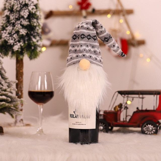 Christmas Santa Themed Wine Bottle Cover