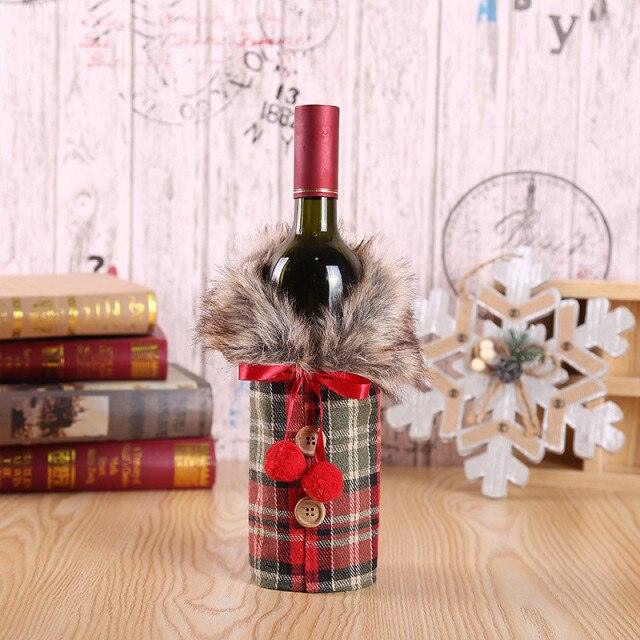 Christmas Santa Themed Wine Bottle Cover