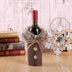 Christmas Santa Themed Wine Bottle Cover