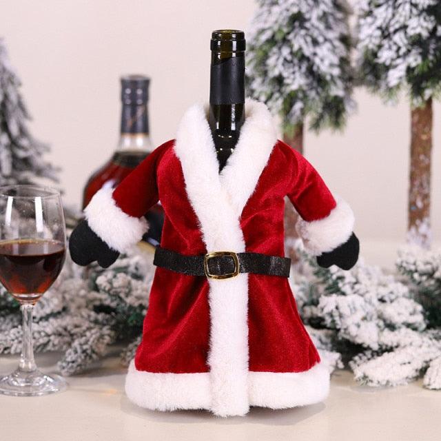 Christmas Santa Themed Wine Bottle Cover