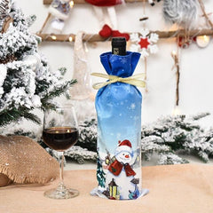 Christmas Santa Themed Wine Bottle Cover