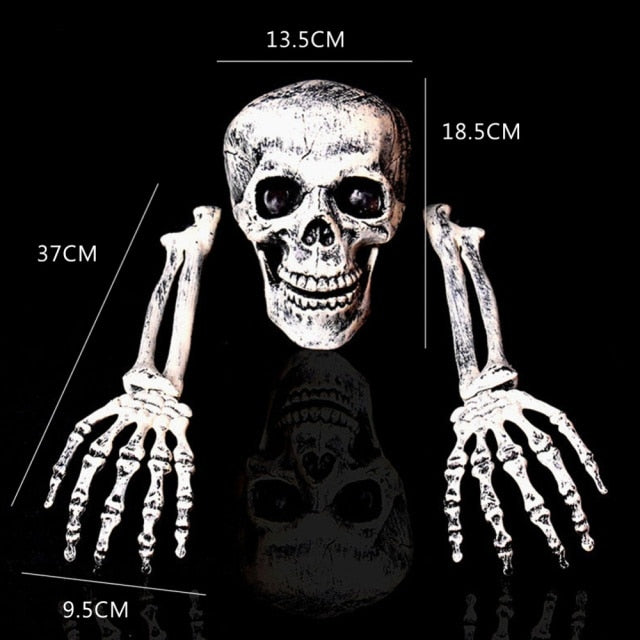 Skull and Skeleton Tombstone Decoration