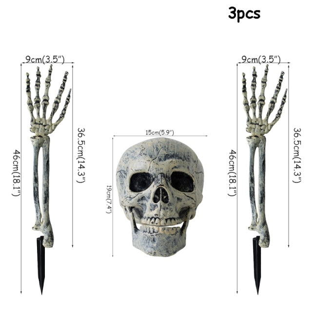 Skull and Skeleton Tombstone Decoration