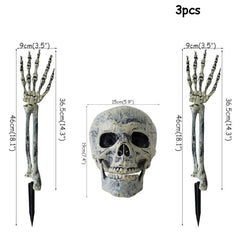 Skull and Skeleton Tombstone Decoration