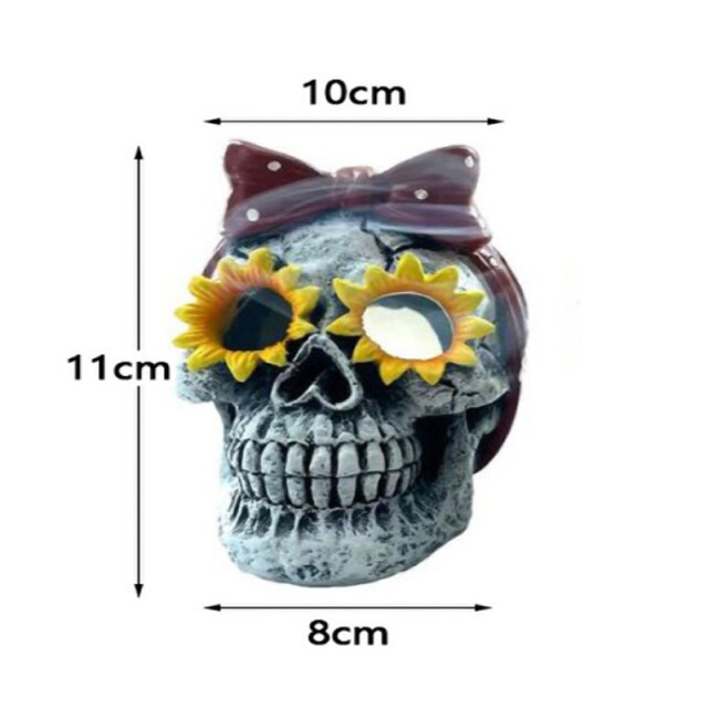 Skull and Skeleton Tombstone Decoration