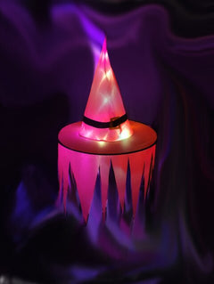 LED Light-Up Witch Hat Decorations