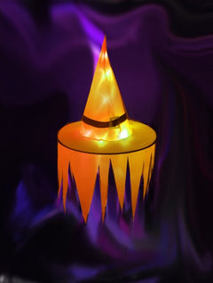 LED Light-Up Witch Hat Decorations