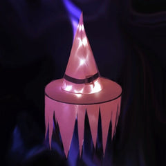 LED Light-Up Witch Hat Decorations