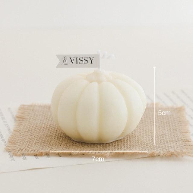 Pumpkin-Shaped Decorative Candle