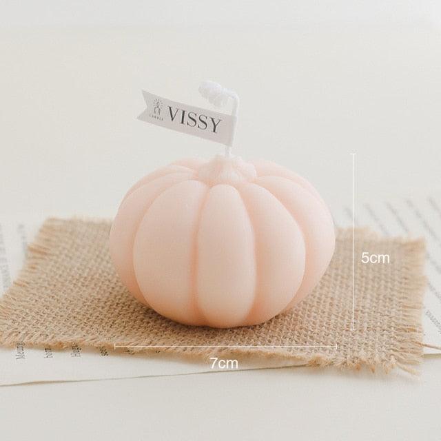 Pumpkin-Shaped Decorative Candle