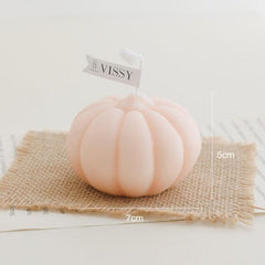 Pumpkin-Shaped Decorative Candle