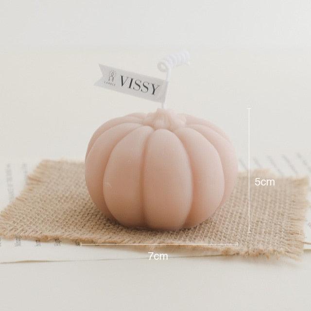 Pumpkin-Shaped Decorative Candle