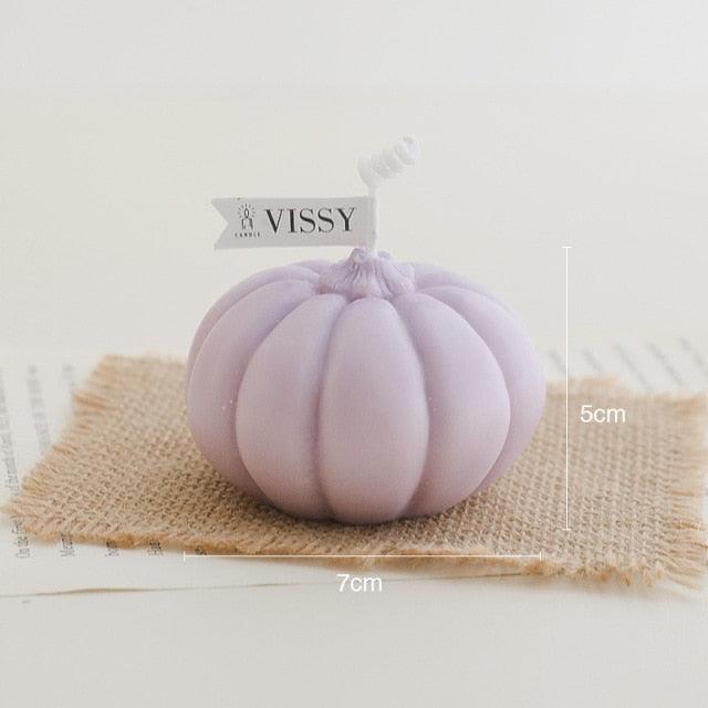 Pumpkin-Shaped Decorative Candle