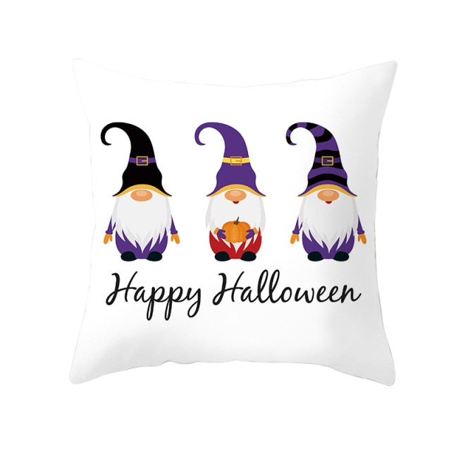 Pumpkin Print Halloween Pillow Cover