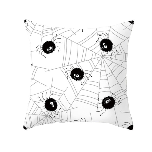 Pumpkin Print Halloween Pillow Cover