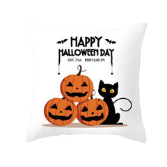 Pumpkin Print Halloween Pillow Cover