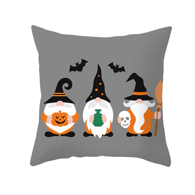 Pumpkin Print Halloween Pillow Cover
