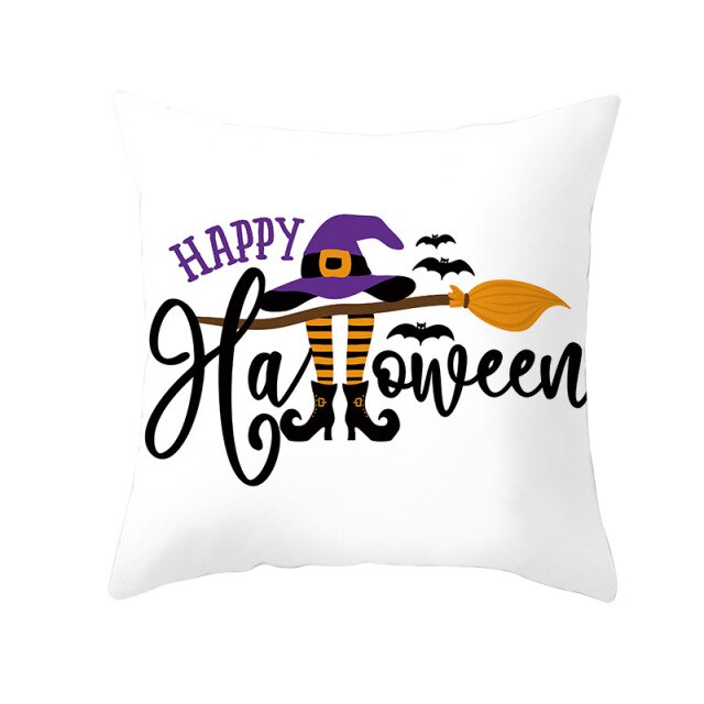 Pumpkin Print Halloween Pillow Cover