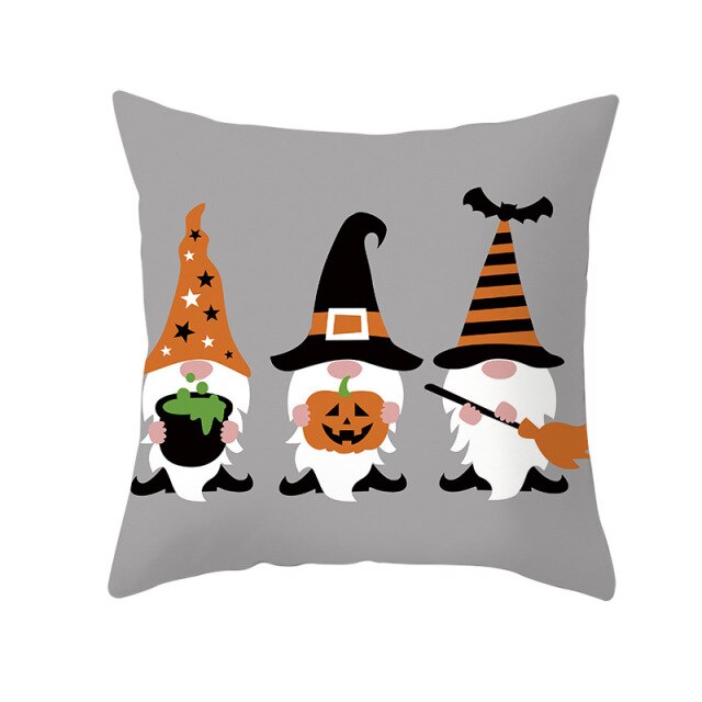 Pumpkin Print Halloween Pillow Cover
