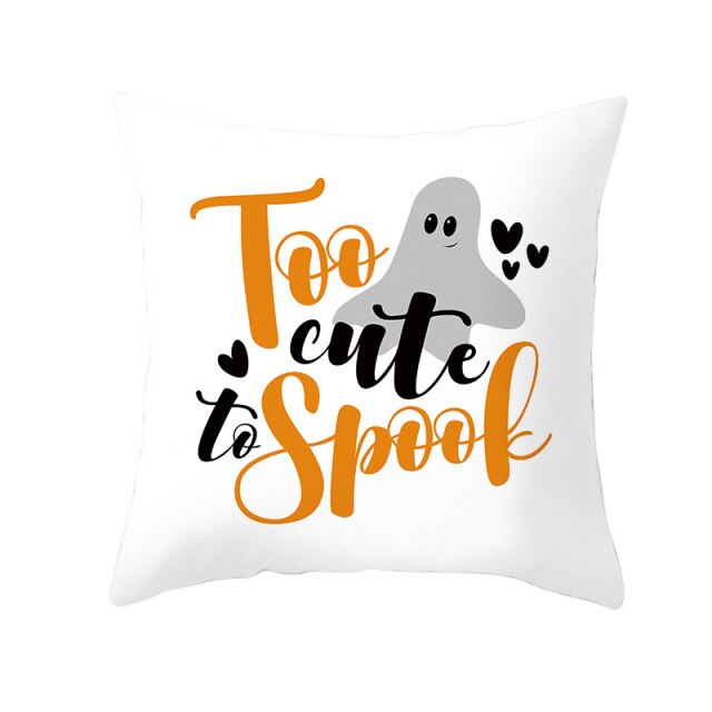Pumpkin Print Halloween Pillow Cover